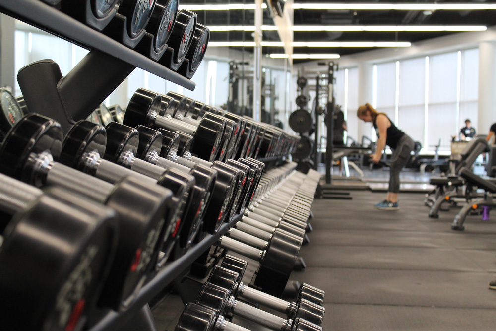 inside of fitness gym