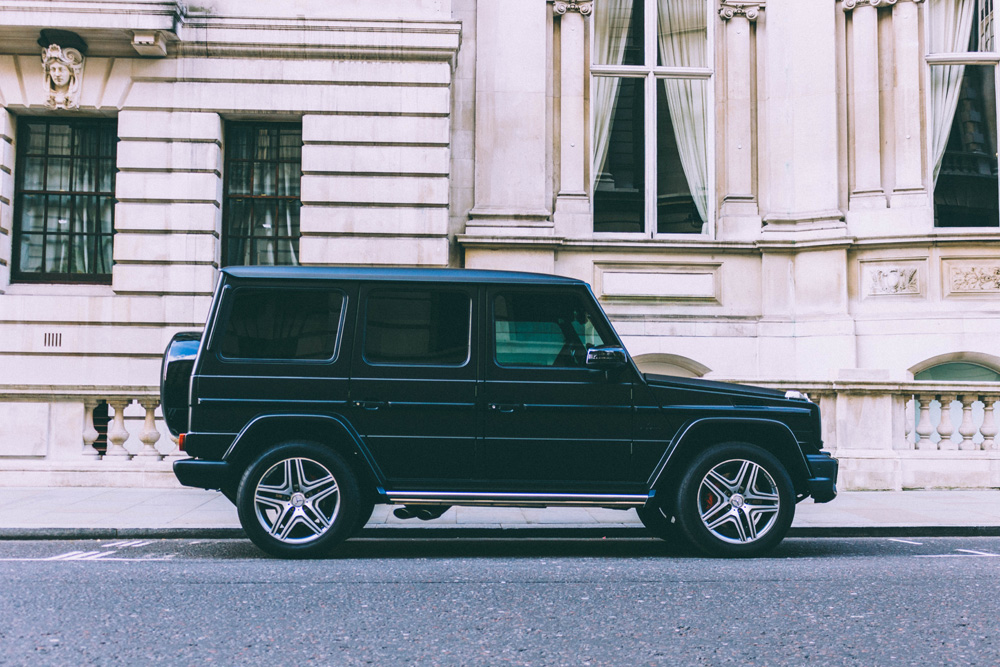 suv parked on the street